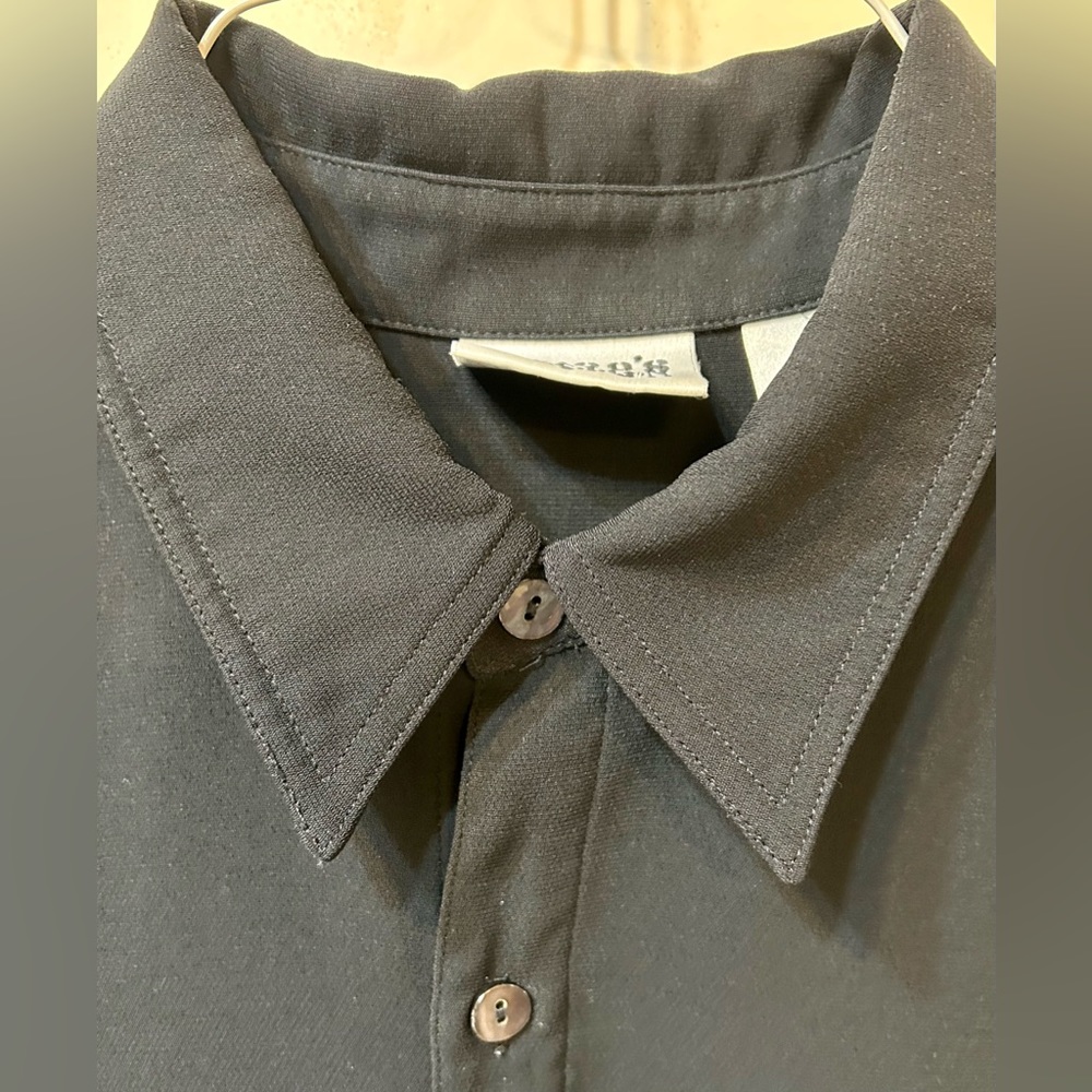 Chicos Black Button Down 3/4 Sleeve Dress  Shirt - Picture 4 of 10